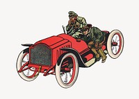 Vintage racing automobile illustration.  Remastered by rawpixel