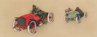 Automobile race (1907) sports poster. Original public domain image from the Library of Congress. Digitally enhanced by rawpixel.