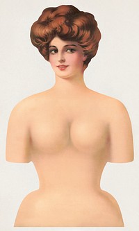 Antoinette (1906) Victorian woman's body illustration.  Original public domain image from the Library of Congress. Digitally enhanced by rawpixel.