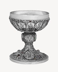 Silver chalice.    Remastered by rawpixel