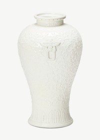 White porcelain vase clipart psd.    Remastered by rawpixel