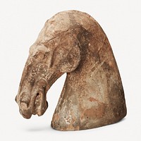 Horse head sculpture clipart psd.    Remastered by rawpixel