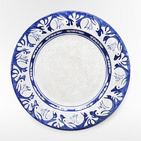 Blue ceramic plate. Original from the Minneapolis Institute of Art.