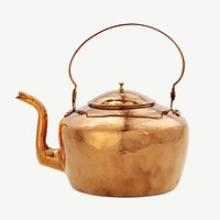 Copper gooseneck swing handle kettle cliaprt psd.    Remastered by rawpixel