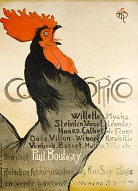 Cocorico (1899) by Theophile-Alexandre Steinlen & Charles (Parijs) Verneau. Original public domain image. Digitally enhanced by rawpixel.