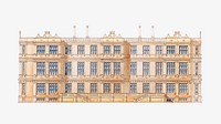 Longleat, vintage building illustration.   Remastered by rawpixel