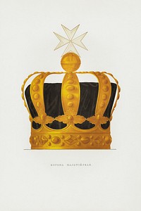 The Maltese crown of Tsar Paul I (1849-1853). Original public domain image from the New York Public Library. Digitally enhanced by rawpixel.