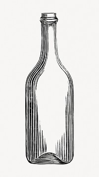 Wine bottle illustration.    Remastered by rawpixel