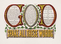 God spake all these words (1876) by Currier & Ives. Original public domain image from the Library of Congress. Digitally enhanced by rawpixel.