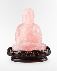 Seated Buddha (19th&ndash;early 20th century) sculpture. Original public domain image from the Saint Louis Art Museum. Digitally enhanced by rawpixel.