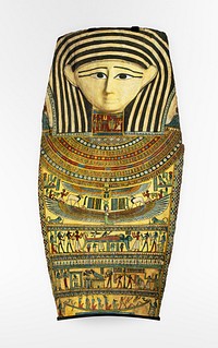 Fragment of Coffin Lid (332–30 BC) sculpture. Original public domain image from the Saint Louis Art Museum. Digitally enhanced by rawpixel.