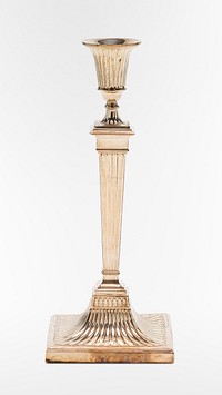 Candlestick, one of a pair (c.1800) metalwork design. Original public domain image from the Saint Louis Art Museum. Digitally enhanced by rawpixel.