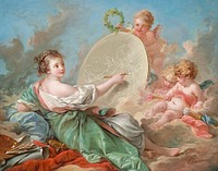 Allegory of Painting (1765) by François Boucher. Original public domain image from the National Gallery of Art. Digitally enhanced by rawpixel.