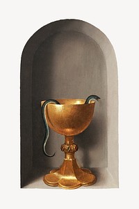 Chalice of Saint John the Evangelis illustration.    Remastered by rawpixel