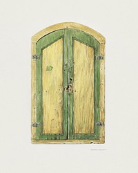 Painted Wooden Shutter (1937) by Edward Jewett. Original public domain image from the National Gallery of Art. Digitally enhanced by rawpixel.