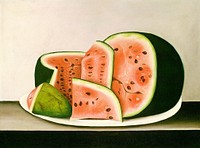 Watermelon on a Plate (mid 19th century) by American 19th Century. Original public domain image from the National Gallery of Art. Digitally enhanced by rawpixel.