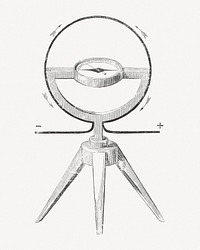 Vintage compass drawing clipart psd.    Remastered by rawpixel