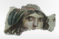 "The Gypsy Girl" mosaic of Zeugma. Original public domain image from Gaziantep Museum of Archeology. Digitally enhanced by rawpixel.