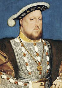 Portrait of Henry VIII of England (1537) by Hans Holbein the Younger. Original public domain image from Google Arts & Culture. Digitally enhanced by rawpixel.