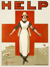 Help (1914-1918) medical poster by David Henry Souter. Original public domain image from the Library of Congress. Digitally enhanced by rawpixel.