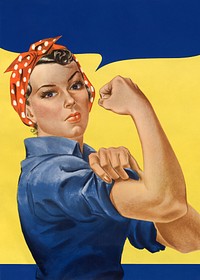 Girl power. Original public domain image from Wikimedia Commons. Digitally enhanced by rawpixel.