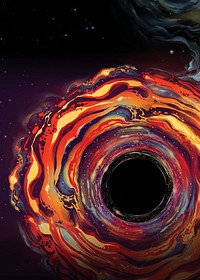 Colorful black hole background, abstract space design.   Remixed by rawpixel.