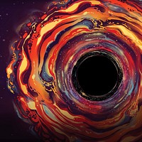 Abstract colorful black hole, Sci-Fi design.   Remixed by rawpixel.