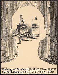 Undergrad student art exhibition (1979) poster by Lanny Sommese. Original public domain image from the Library of Congress. Digitally enhanced by rawpixel.