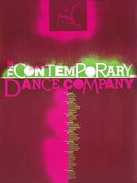 The contemporary dance company (1980) poster by Lanny Sommese. Original public domain image from the Library of Congress. Digitally enhanced by rawpixel.