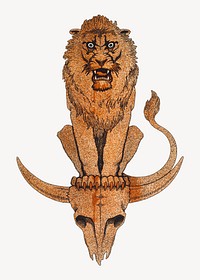 The jungle by Upton Sinclair lion.   Remixed by rawpixel.