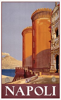 Napoli (1920) vintage poster by Richter & C., Original public domain image from the Library of Congress. Digitally enhanced by rawpixel.