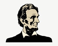 Abraham Lincoln clipart psd.  Remixed by rawpixel.