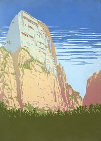 Zion National Park, Ranger Naturalist Service poster.   Remixed by rawpixel.