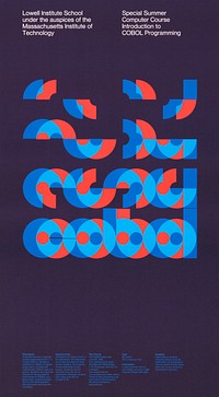 COBOL (1969) abstract retro poster by Dietmar R. Winkler. Original public domain image from the Library of Congress. Digitally enhanced by rawpixel.
