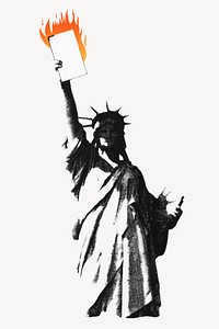 Statue of Liberty illustration. Original public domain image from the Library of Congress. Digitally enhanced by rawpixel.