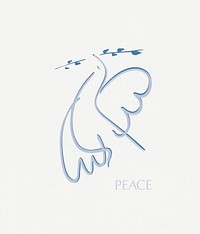 Peace. (1970) dove with branch poster. Original public domain image from the Library of Congress. Digitally enhanced by rawpixel.