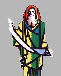 Jeremiah, Hebrew Bible prophet illustration.  Remixed by rawpixel.