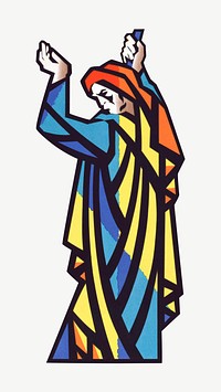 Amos prophet, Hebrew bible clipart psd.  Remixed by rawpixel.