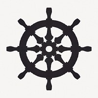 Ship steering wheel clipart psd.  Remixed by rawpixel.