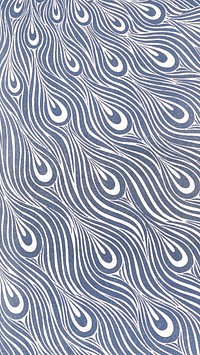 Abstract blue patterned iPhone wallpaper, feather design   Remixed by rawpixel.