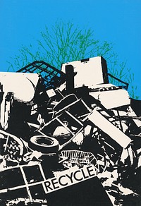 Recycle (1971) vintage poster by Graphic Workshop. Original public domain image from the Library of Congress. Digitally enhanced by rawpixel.