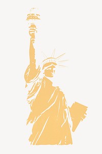 Statue of Liberty, New York's landmark.   Remixed by rawpixel.