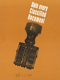 Date every classified document (1964) vintage poster by Don Ferguson. Original public domain image from the Library of Congress. Digitally enhanced by rawpixel.