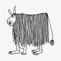 Strange beasts of the world: Yak (tibet).  Remixed by rawpixel.