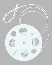 White movie reel. Original public domain image from the Library of Congress. Digitally enhanced by rawpixel.