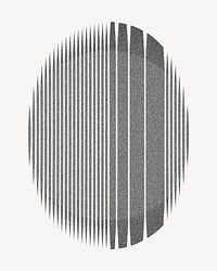 Gradient gray oval shape illustration. Remixed by rawpixel.