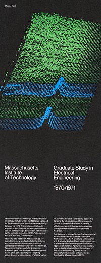 Massachusetts Institute of Technology graduate study in Electrical Engineering, (1970) vintage poster by Dietmar R. Winkler. Original public domain image from the Library of Congress. Digitally enhanced by rawpixel.