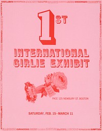 1st international girlie exhibit (1964) pink poster by Pace Gallery. Original public domain image from the Library of Congress. Digitally enhanced by rawpixel.