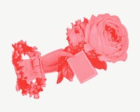Hand holding flower, vintage collage element psd.   Remixed by rawpixel.