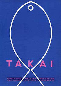 Takai (1965) blue vintage poster by Poindexter Gallery. Original public domain image from the Library of Congress. Digitally enhanced by rawpixel.